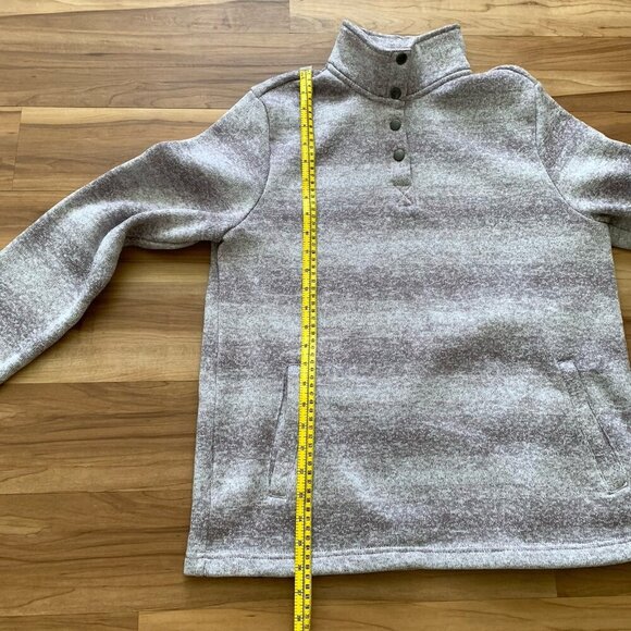 Natural Reflections Womens Pullover Sweater Snap Size Medium Gray Lavender - Picture 3 of 8